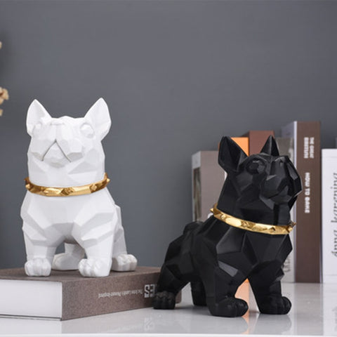 Geometric Bulldog Frances Statues
