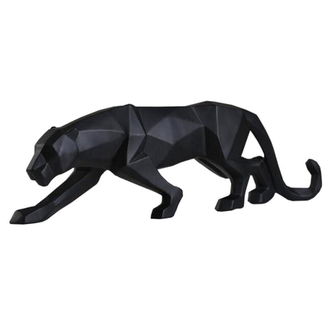 Geometric Black Panther Statue