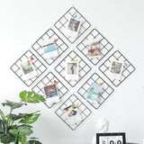 Metal Grid Wall Photos Decor